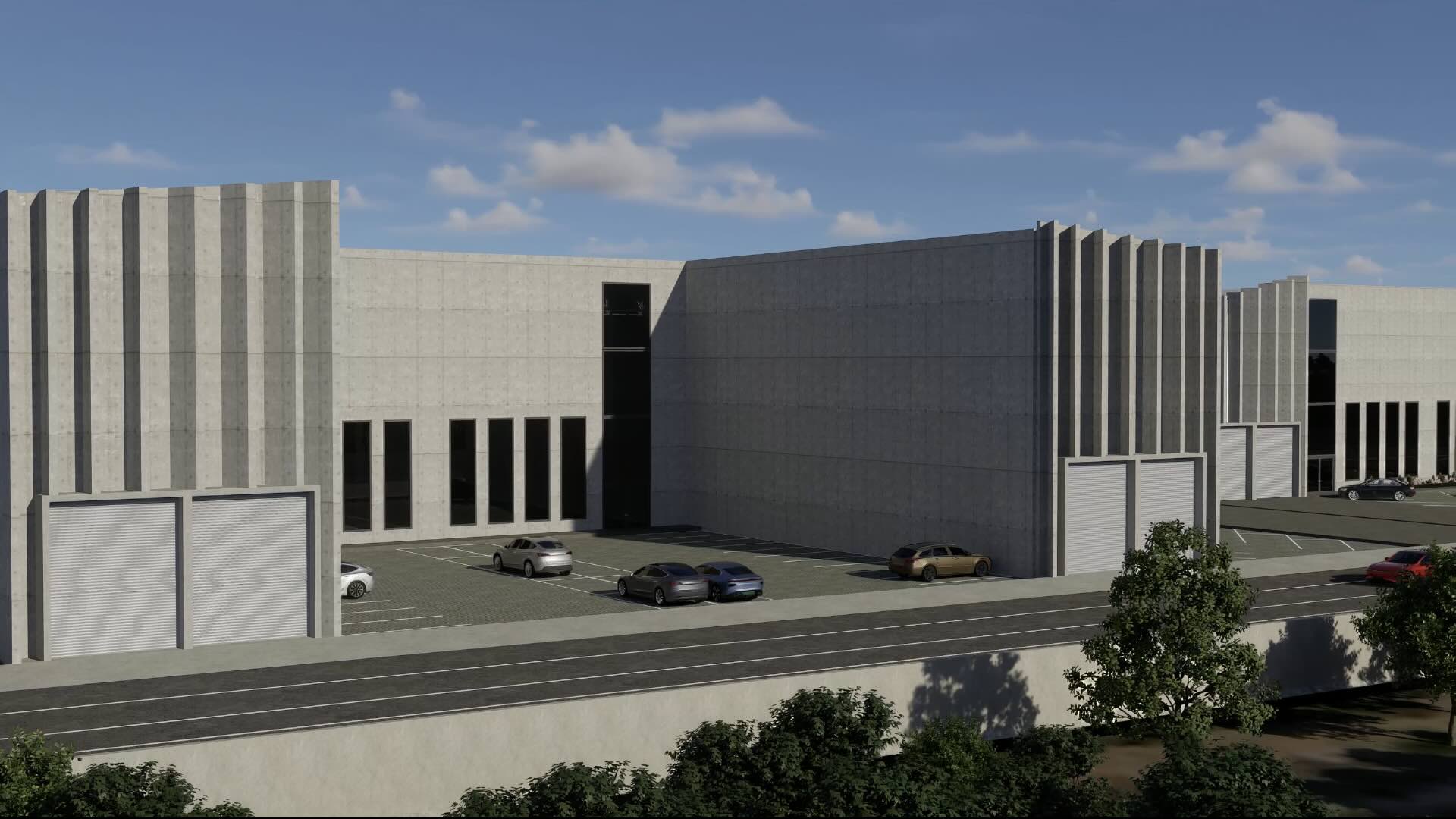 Naves con oficinas elevadas